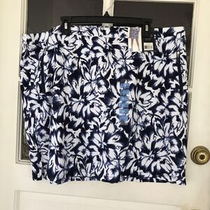 Jones New York Signature Floral Tropical Skort Skirt Zip Pockets Golf Sz 3X NWT